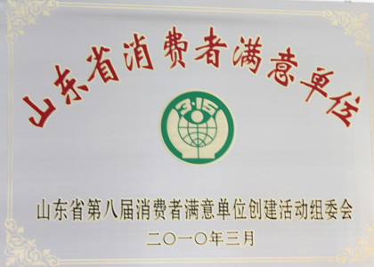 山东省消费者满意单位